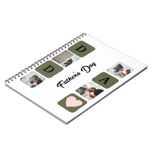 Mordern Photo Collage Father's Day Notebook