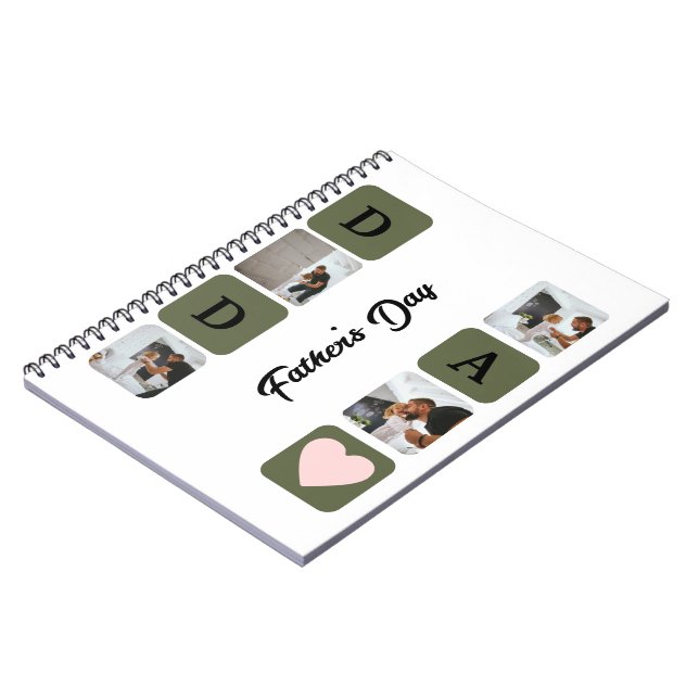 Mordern Photo Collage Father's Day Notebook (Left Side)