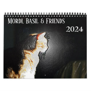 Mordi, Basil & Friends Cat Calendar 2024