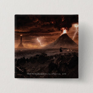 Mordor Lightning Storm 15 Cm Square Badge