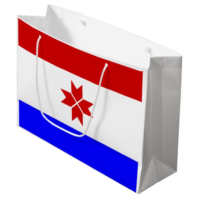 Mordovia Flag Large Gift Bag (Front Angled)