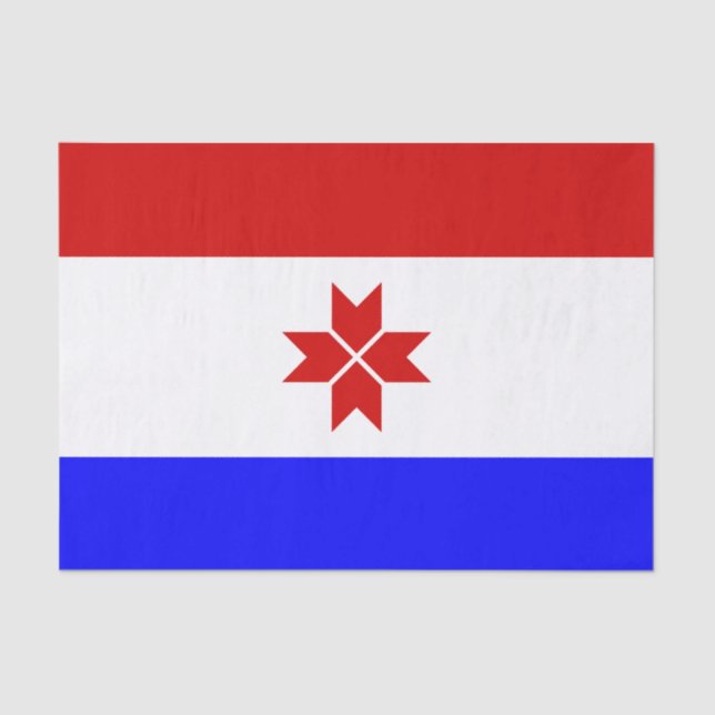 Mordovia Flag Tissue Paper (Front)
