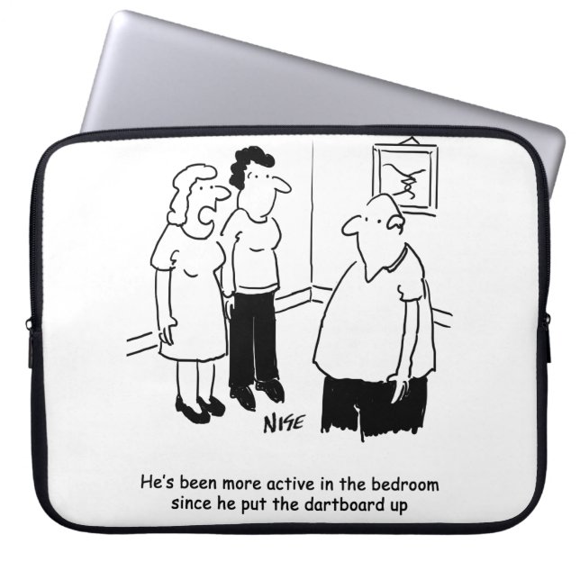 More Active in the Bedroom. Darts Player Laptop Sleeve (Front)