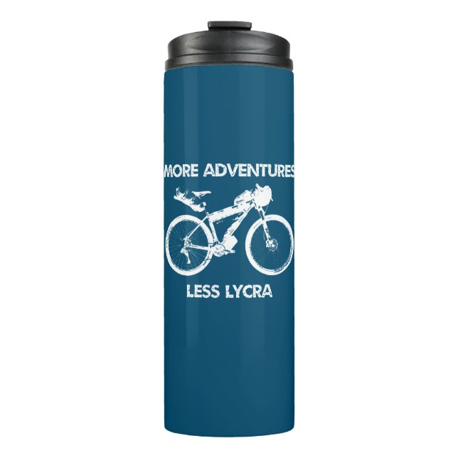 More Adventures Less Lycra Bikepacking Thermal Tumbler (Front)