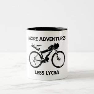 More Adventures Less Lycra Bikepacking Two-Tone Coffee Mug