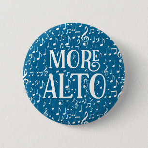 More Alto - Blue White Singer 6 Cm Round Badge