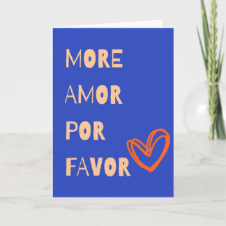 More amor por favor card