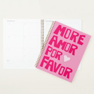 More Amor Por Favor, Pink Design Aesthetic Planner
