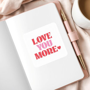 More Amor Por Favor Valentine Square Sticker