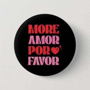 More Amor Por Favour Retro Love Valentine Aestheti 6 Cm Round Badge