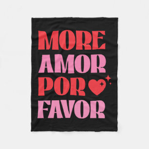More Amor Por Favour Retro Love Valentine Aestheti Fleece Blanket