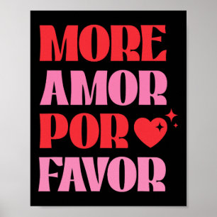 More Amor Por Favour Retro Love Valentine Aestheti Poster