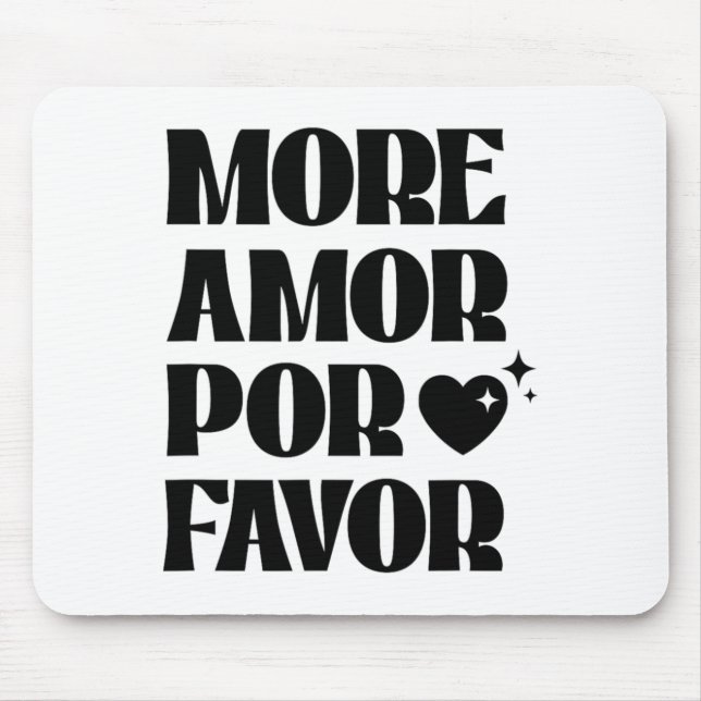 More Amor R Favor Retro Love Valentine Aestheti  Mouse Mat (Front)