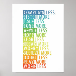 More and Less Poster