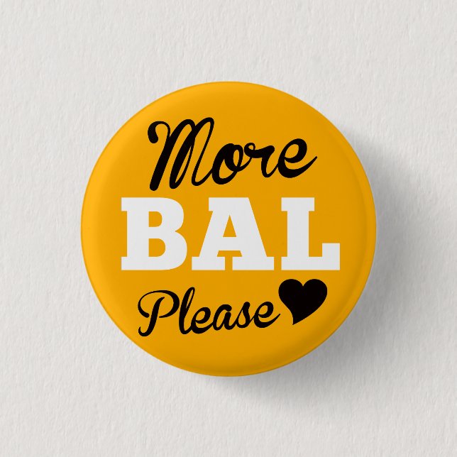 More Balboa Please, Canary 3 Cm Round Badge (Front)