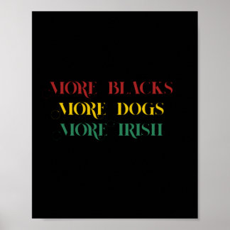 More Blacks More Dogs More Irish - blm Poster