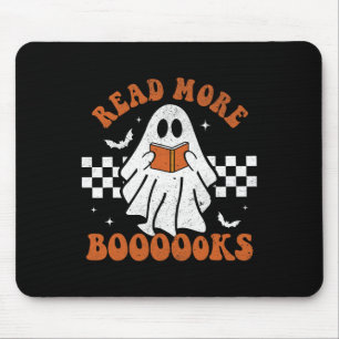 More Books Cute Ghost Reading Book Teacher Hallowe Mouse Mat