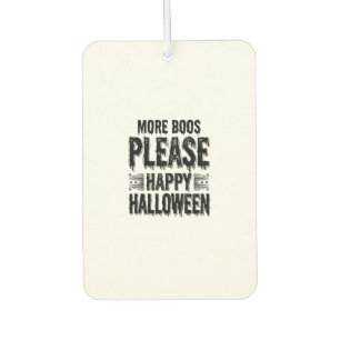 More Boos Please Vintage Halloween Typography Desi Car Air Freshener