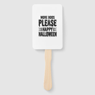 More Boos Please Vintage Halloween Typography Desi Hand Fan