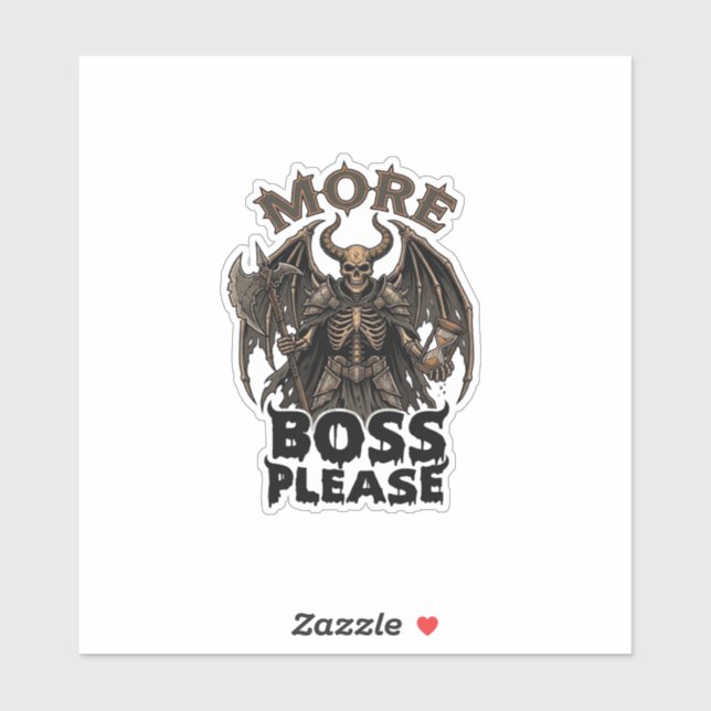 More Boss Please Halloween Demon Skeleton Axe Hour (Sheet)