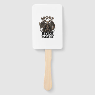 More Boss Please Halloween Demon Skeleton Axe Hour Hand Fan