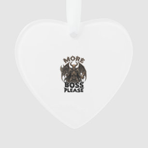 More Boss Please Halloween Demon Skeleton Axe Hour Ornament