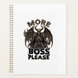 More Boss Please Halloween Demon Skeleton Axe Hour Planner