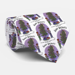 More Cat Christmas Neck Tie