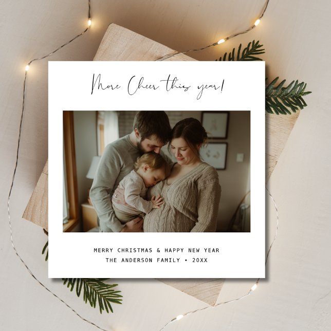 More Cheer Christmas Photo Pregnancy Announcement (Creator Uploaded)