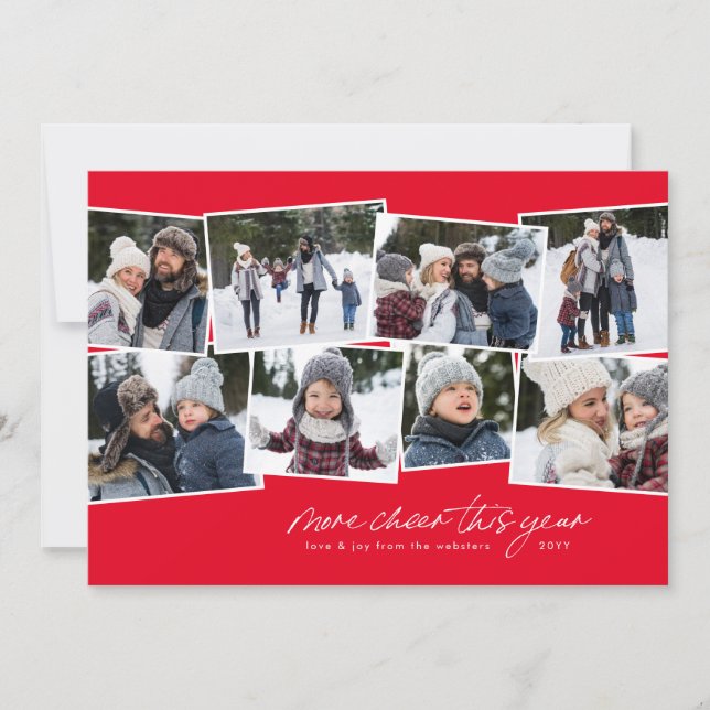 More cheer this year 8-photo collage  holiday card (Front)