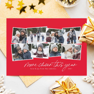 More cheer this year 8-photo collage  holiday card
