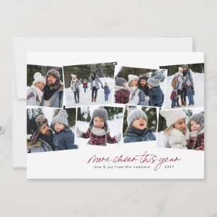 More cheer this year 8-photo collage  holiday card