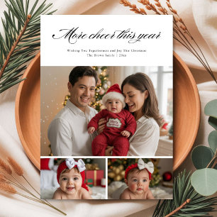 More Cheer This Year – Joyful Family Christmas Hol Holiday Card
