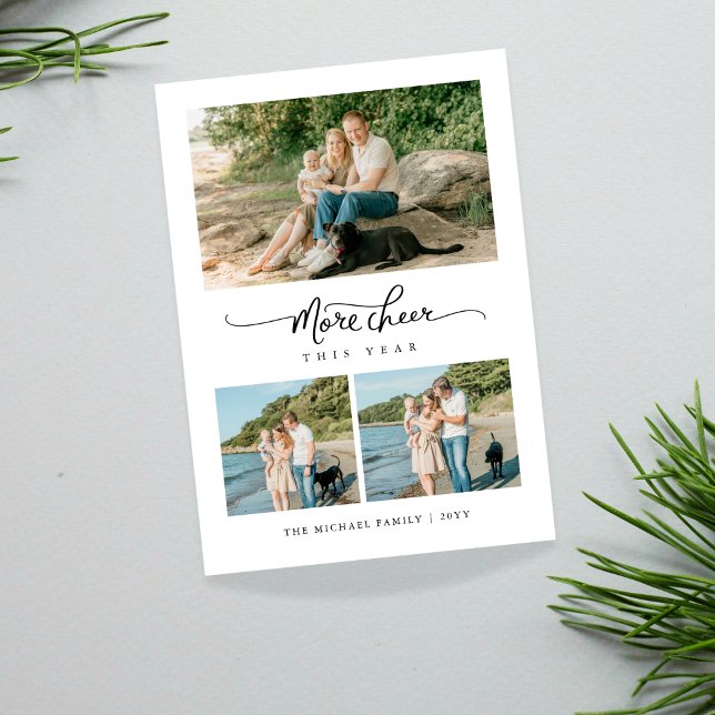 More Cheer This Year Modern Family 3 Photo Holiday Card (Creator Uploaded)