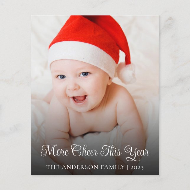 More Cheer This Year New Baby Holiday Announcement (Front)