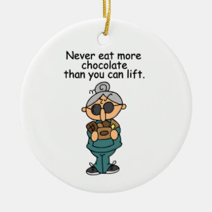 More Chocolate Humour Ceramic Tree Decoration