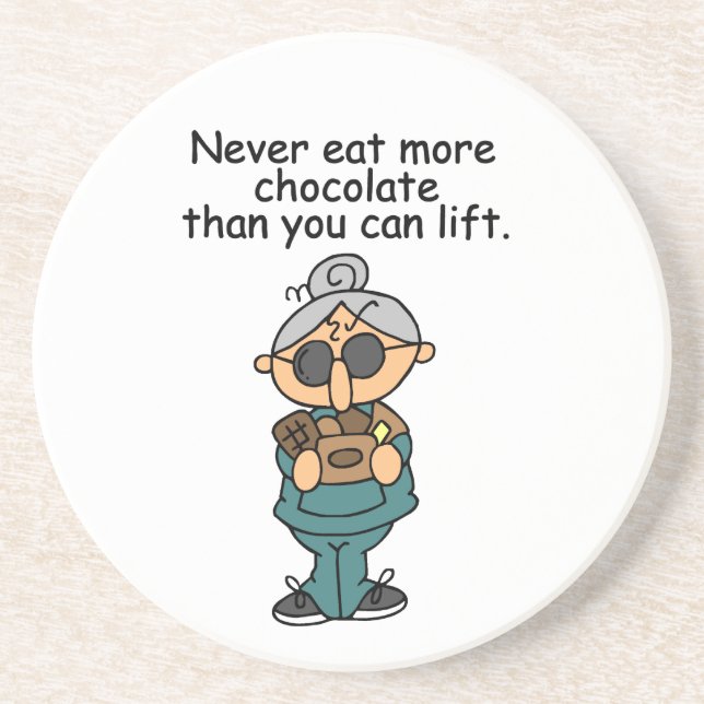 More Chocolate Humour Coaster (Front)