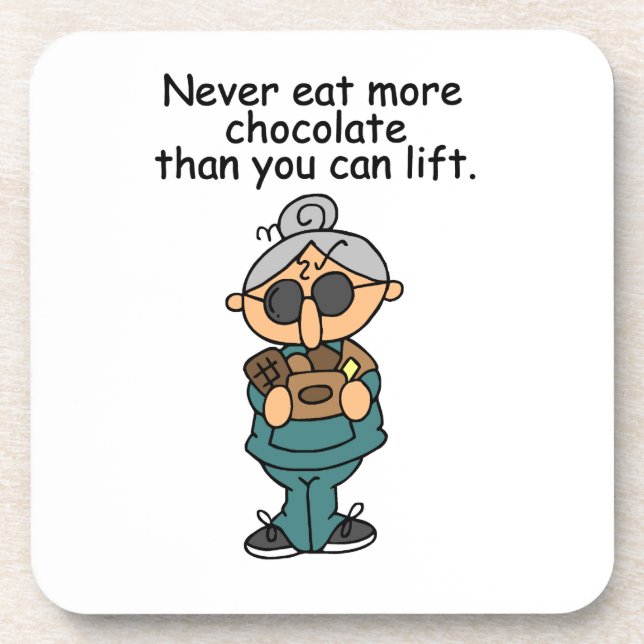 More Chocolate Humour Coaster (Front)