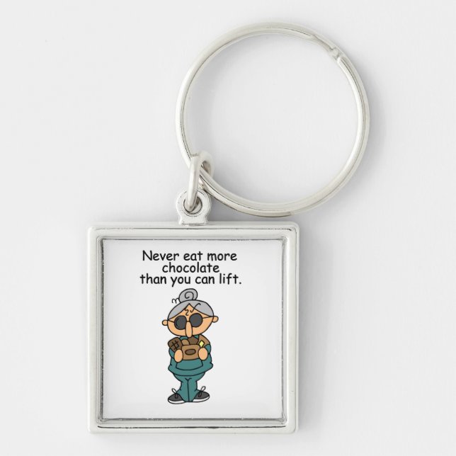 More Chocolate Humour Key Ring (Front)
