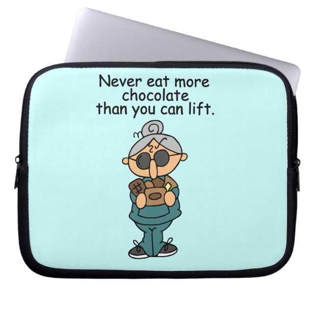More Chocolate Humour Laptop Sleeve (Front)