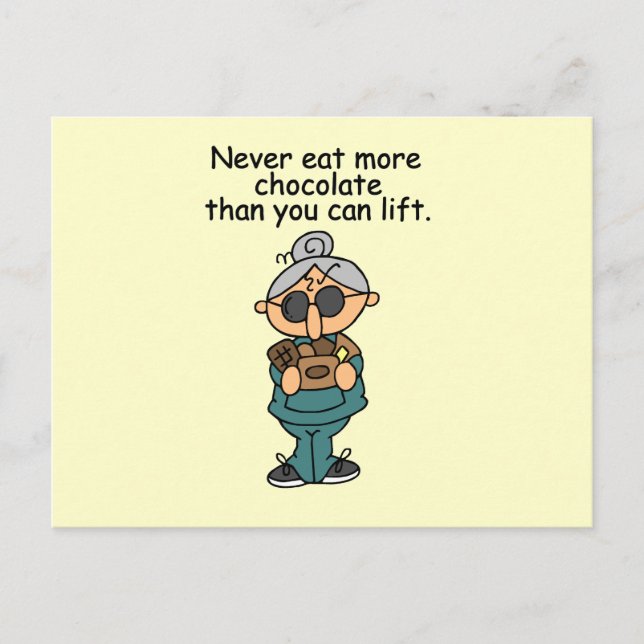 More Chocolate Humour Postcard (Front)