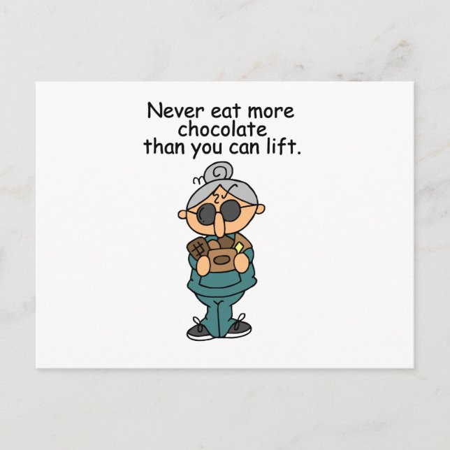More Chocolate Humour Postcard (Front)
