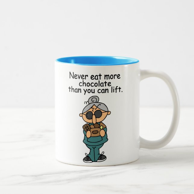 More Chocolate Humour Two-Tone Coffee Mug (Right)