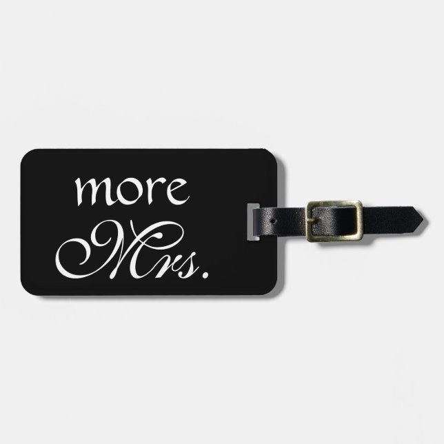 More Classy Mrs. Black Luggage Tag (Front Horizontal)