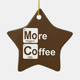 More Coffee Periodic Table Ceramic Tree Decoration