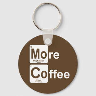 More Coffee Periodic Table Key Ring