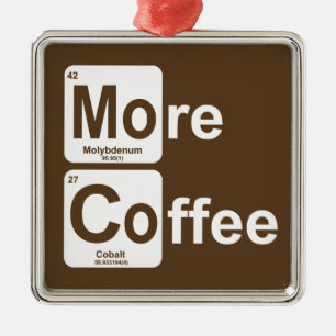 More Coffee Periodic Table Metal Tree Decoration