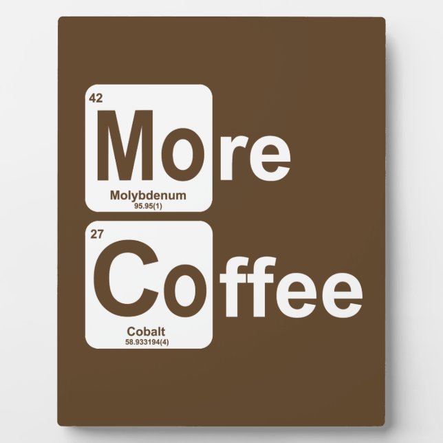 More Coffee Periodic Table Plaque (Front)