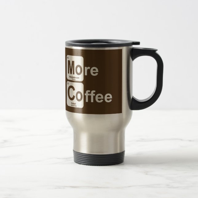 More Coffee Periodic Table Travel Mug (Right)