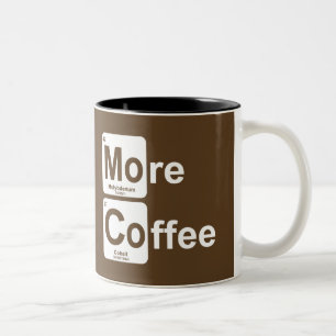 More Coffee Periodic Table Two-Tone Coffee Mug